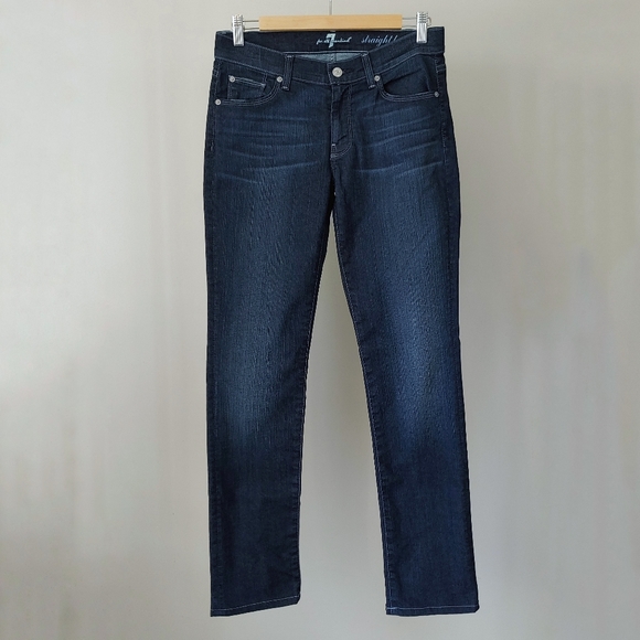 7 For All Mankind Straight Leg Jeans Size 29 - Picture 2 of 16